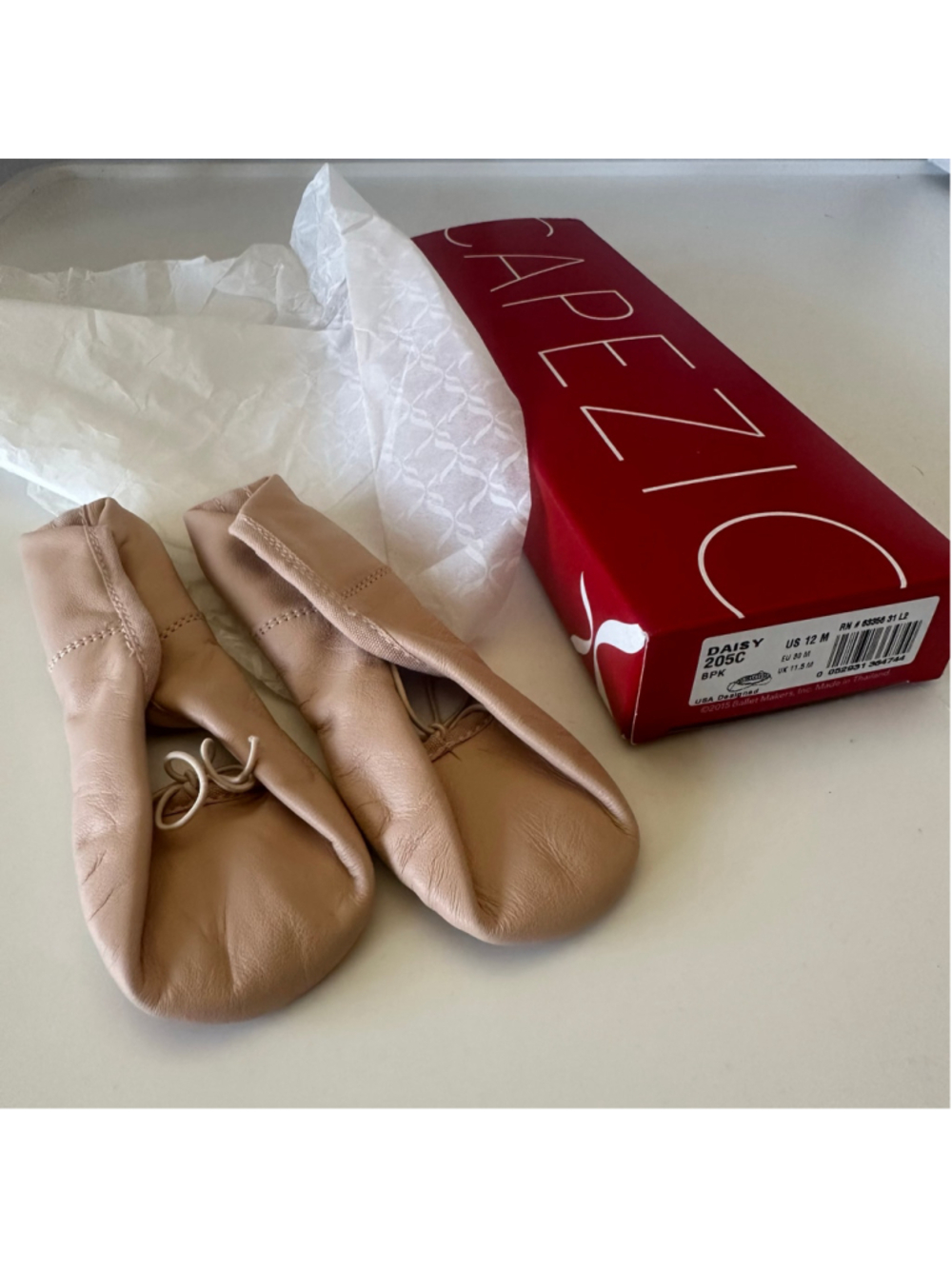 New NIB Capezio Daisy 205C Leather Ballet Shoes – Girls Size 12M Ballet Pink